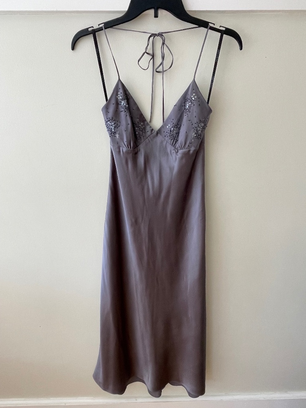Laundry by Shelli Segal 100% Silk Lined Halter Maxi Dress 2